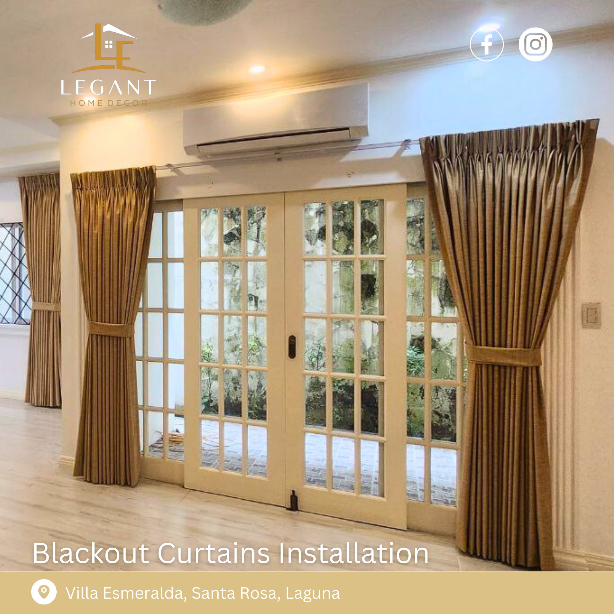 Legant Home Decor Blackout Curtain Installation
